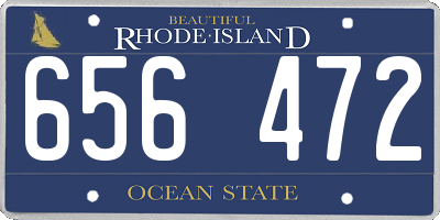 RI license plate 656472