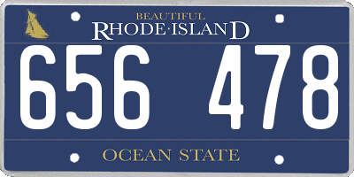 RI license plate 656478