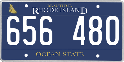 RI license plate 656480