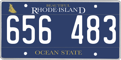 RI license plate 656483