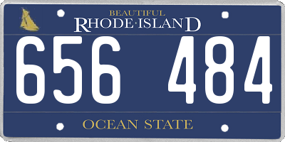 RI license plate 656484