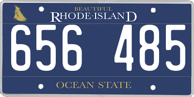 RI license plate 656485