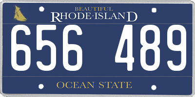 RI license plate 656489