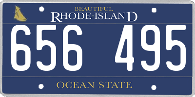 RI license plate 656495