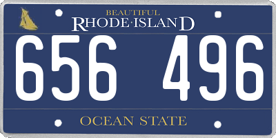 RI license plate 656496