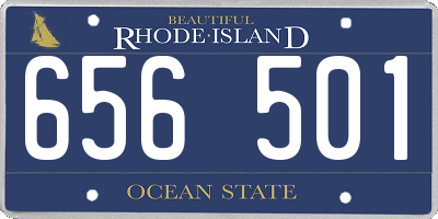 RI license plate 656501