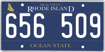 RI license plate 656509