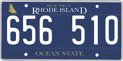 RI license plate 656510