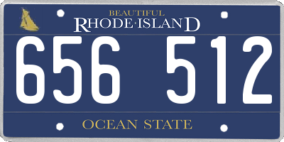 RI license plate 656512
