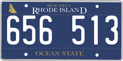 RI license plate 656513