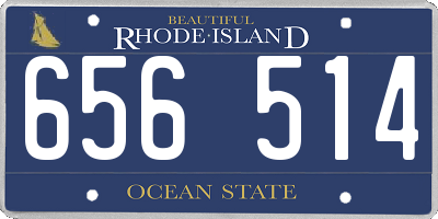 RI license plate 656514
