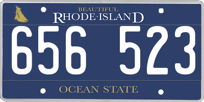 RI license plate 656523