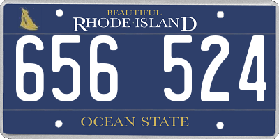 RI license plate 656524