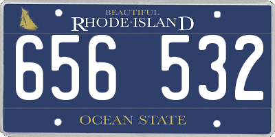 RI license plate 656532