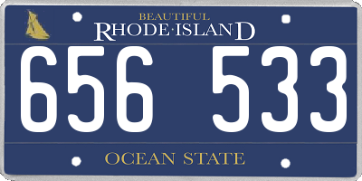 RI license plate 656533