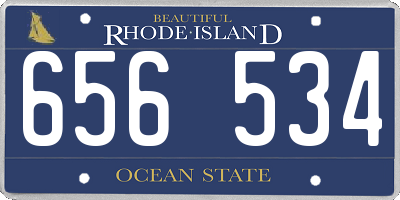 RI license plate 656534