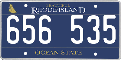 RI license plate 656535