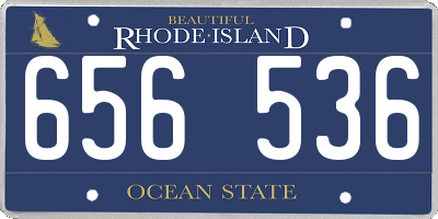 RI license plate 656536