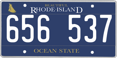 RI license plate 656537