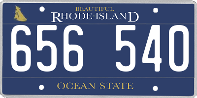 RI license plate 656540