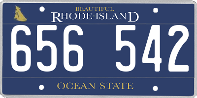RI license plate 656542