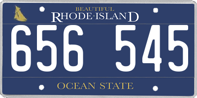 RI license plate 656545