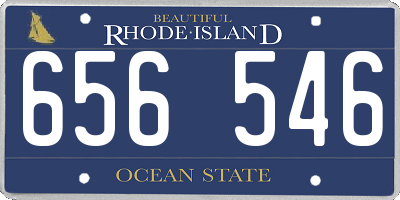 RI license plate 656546