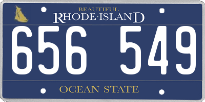RI license plate 656549