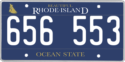 RI license plate 656553