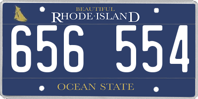 RI license plate 656554