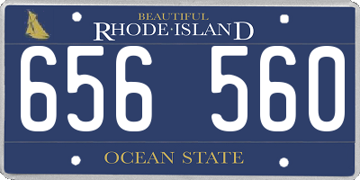 RI license plate 656560