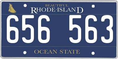 RI license plate 656563