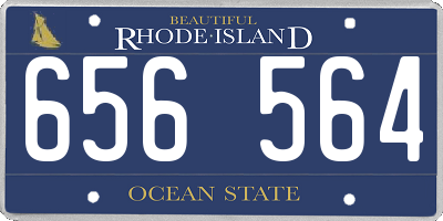 RI license plate 656564