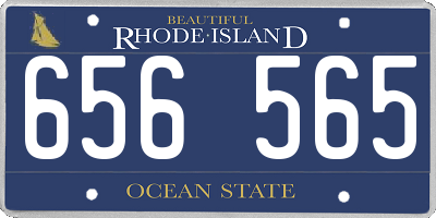 RI license plate 656565