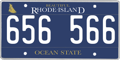 RI license plate 656566