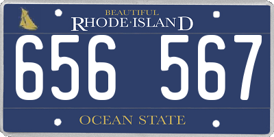 RI license plate 656567