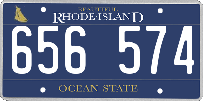 RI license plate 656574