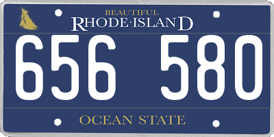 RI license plate 656580