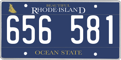 RI license plate 656581