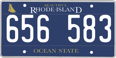 RI license plate 656583