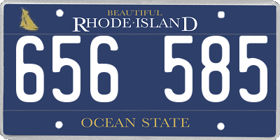 RI license plate 656585