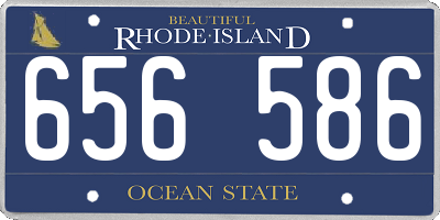 RI license plate 656586