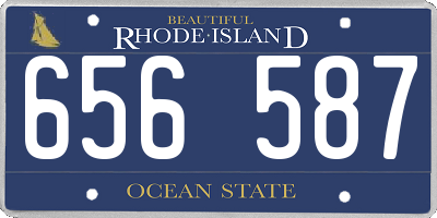 RI license plate 656587