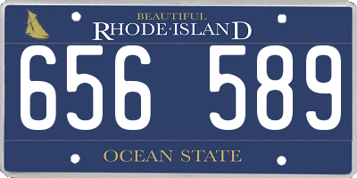 RI license plate 656589