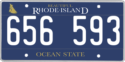 RI license plate 656593