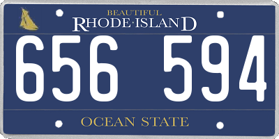 RI license plate 656594
