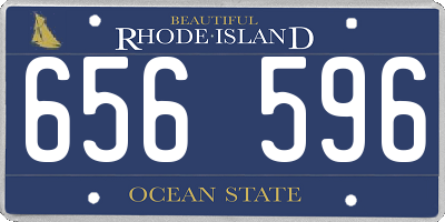 RI license plate 656596