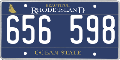 RI license plate 656598