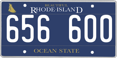 RI license plate 656600