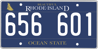RI license plate 656601